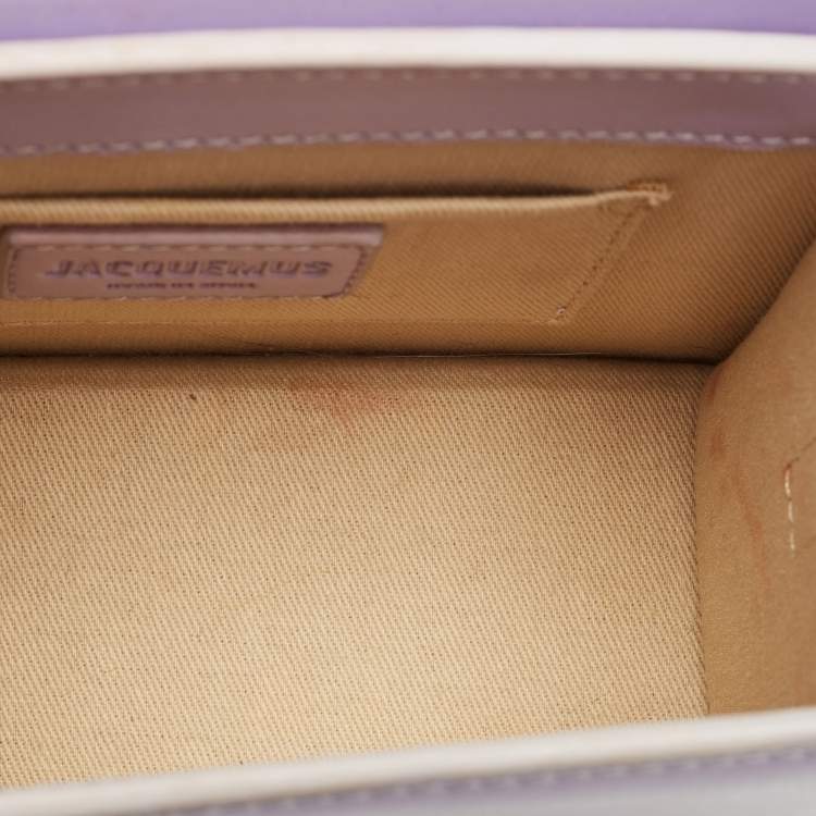 مملوكة مسبقًا Jacquemus Lilac Leather Le Chiquito Noeud Top Handle Bag