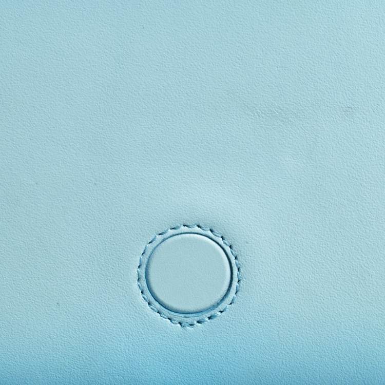 Pre Owned Jacquemus Light Blue Ombre Leather Le Grand Bambino Top Handle Bag