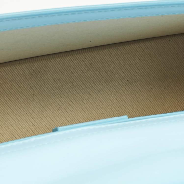 Pre Owned Jacquemus Light Blue Ombre Leather Le Grand Bambino Top Handle Bag