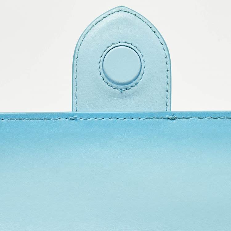 Pre Owned Jacquemus Light Blue Ombre Leather Le Grand Bambino Top Handle Bag