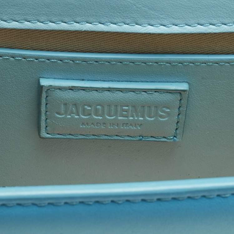 Pre Owned Jacquemus Light Blue Ombre Leather Le Grand Bambino Top Handle Bag