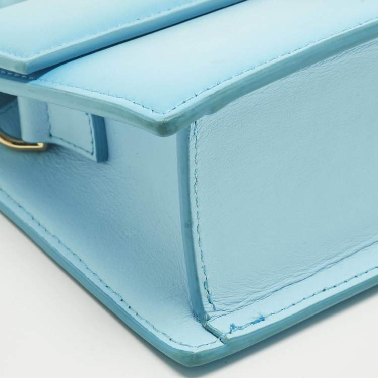 Pre Owned Jacquemus Light Blue Ombre Leather Le Grand Bambino Top Handle Bag