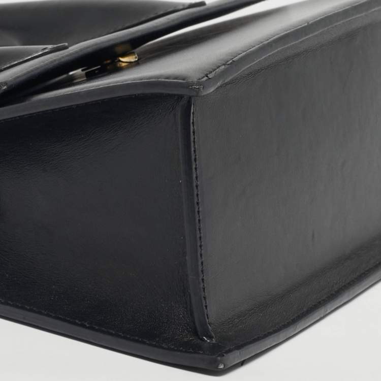 Pre Owned Jacquemus Black Leather Grand Le Chiquito Top Handle Bag