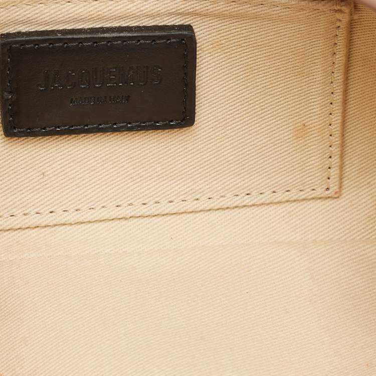 Pre Owned Jacquemus Beige Lizard Embossed Leather Le Bisou Perle Bag