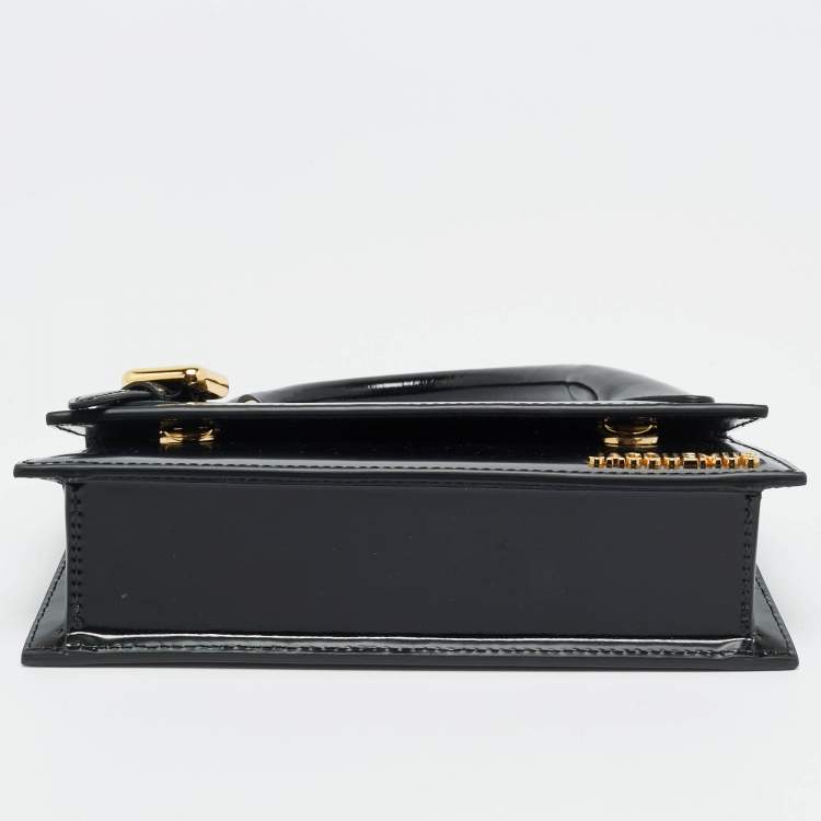 Pre Owned Jacquemus Black Glossy Leather Le Chiquito Long Top Handle Bag