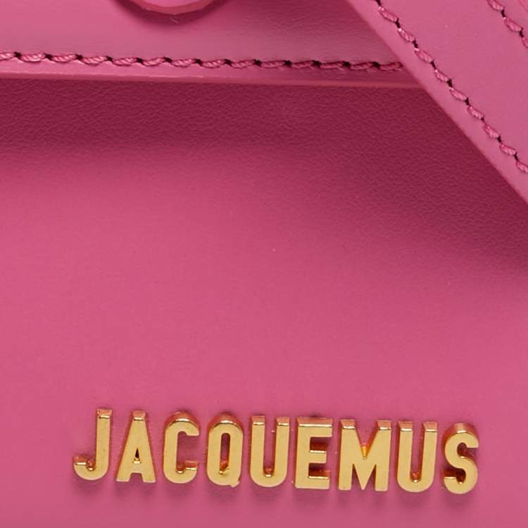 Pre Owned Jacquemus Pink Leather Le Chiquito Moyen Top Handle Bag