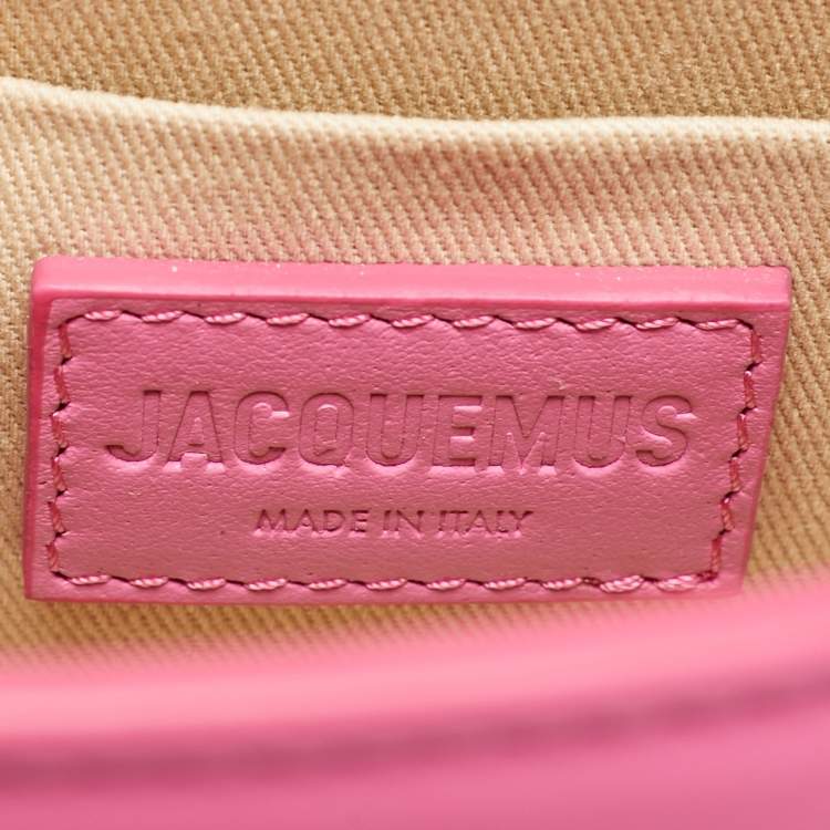 Pre Owned Jacquemus Pink Leather Le Chiquito Moyen Top Handle Bag