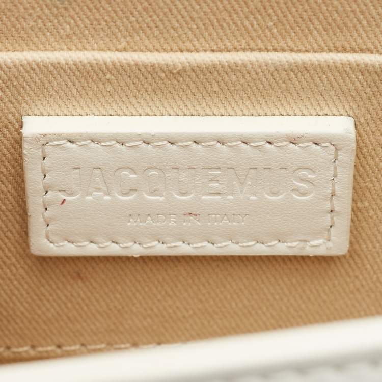مملوكة مسبقًا Jacquemus Le Chiquito Moyen White Leather Top Handle Bag