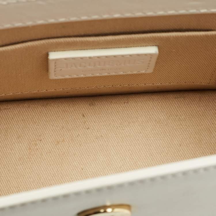 مملوكة مسبقًا Jacquemus Le Chiquito Moyen White Leather Top Handle Bag