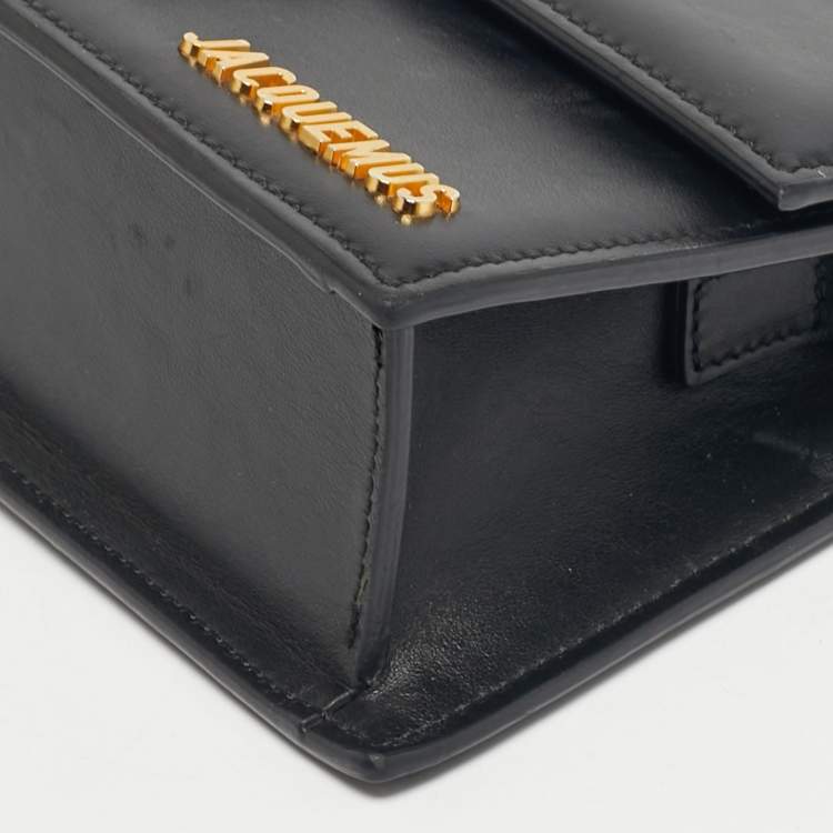 Pre Owned Jacquemus Le Grand Bambino Black Leather Top Handle Bag