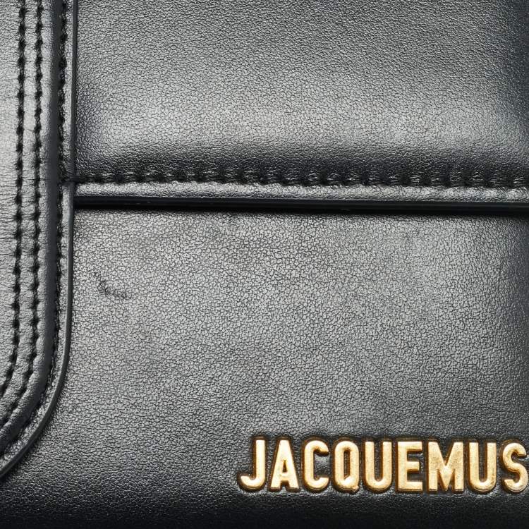 Pre Owned Jacquemus Le Grand Bambino Black Leather Top Handle Bag