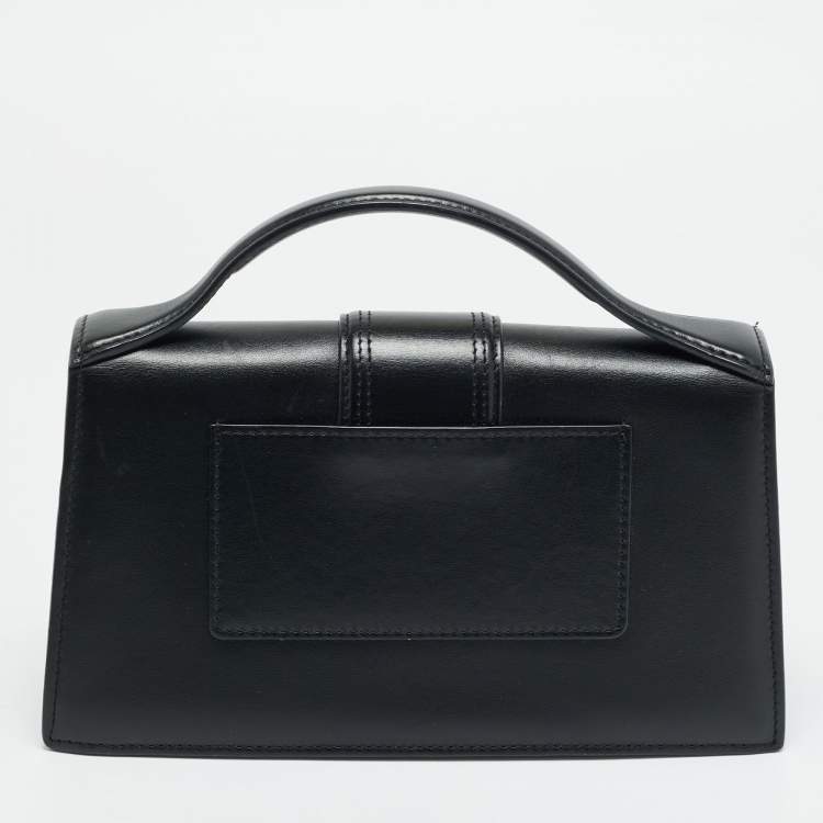 Pre Owned Jacquemus Le Grand Bambino Black Leather Top Handle Bag