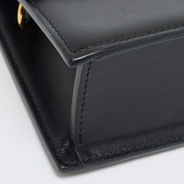 Pre Owned Jacquemus Le Grand Bambino Black Leather Top Handle Bag