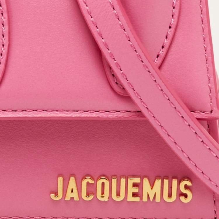 Pre Owned Jacquemus Le Chiquito Mini Pink Leather Top Handle Bag