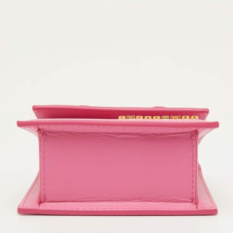 Pre Owned Jacquemus Le Chiquito Mini Pink Leather Top Handle Bag