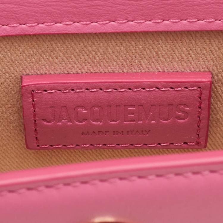 Pre Owned Jacquemus Le Chiquito Mini Pink Leather Top Handle Bag