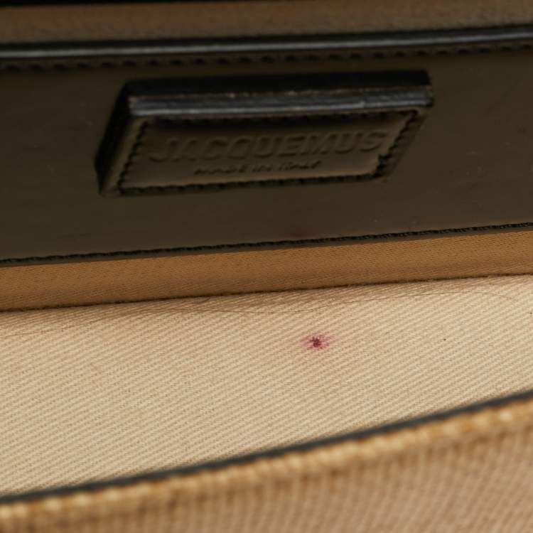 Pre Owned Jacquemus Le Grand Bambino Brown/Black Raffia Top Handle Bag