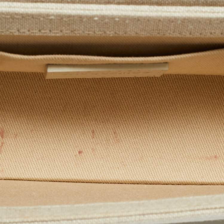 مملوكة مسبقًا Jacquemus Long Le Chiquito Beige Canvas Top Handle Bag