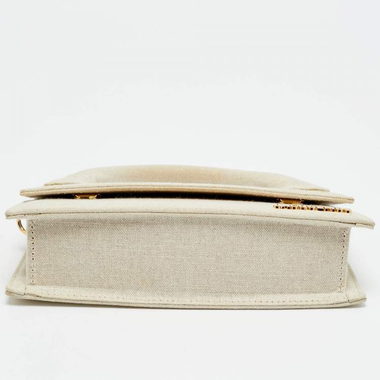 مملوكة مسبقًا Jacquemus Long Le Chiquito Beige Canvas Top Handle Bag