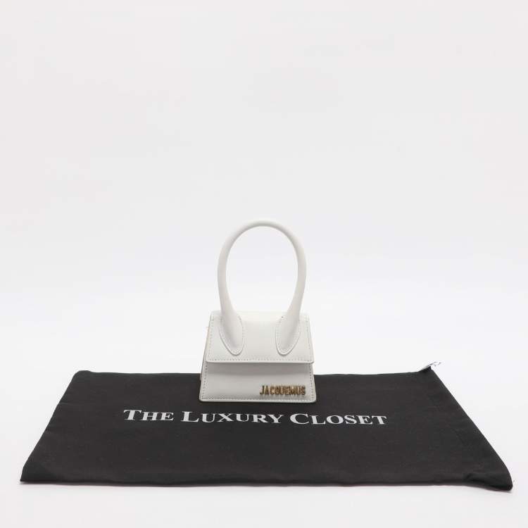 مملوكة مسبقًا Jacquemus le chiquito Micro White Leather Clutch