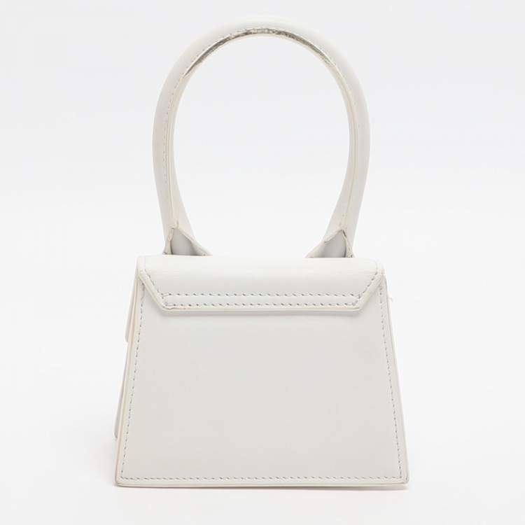 مملوكة مسبقًا Jacquemus le chiquito Micro White Leather Clutch