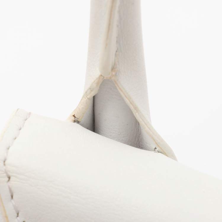 مملوكة مسبقًا Jacquemus le chiquito Micro White Leather Clutch