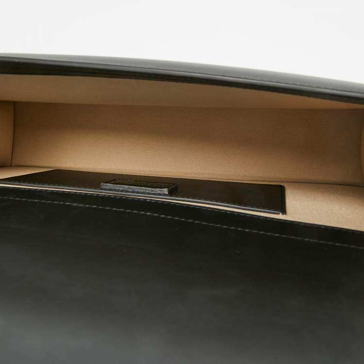 Pre Owned Jacquemus Le Bambinou Black Leather Top Handle Bag