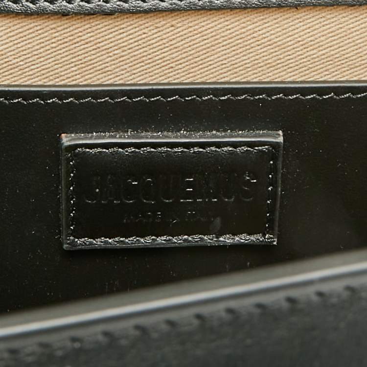 Pre Owned Jacquemus Le Bambinou Black Leather Top Handle Bag