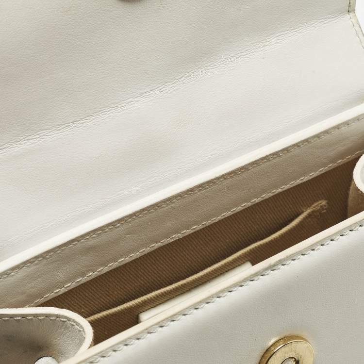 Pre Owned Jacquemus Le Chiquito Moyen White Leather Top Handle Bag