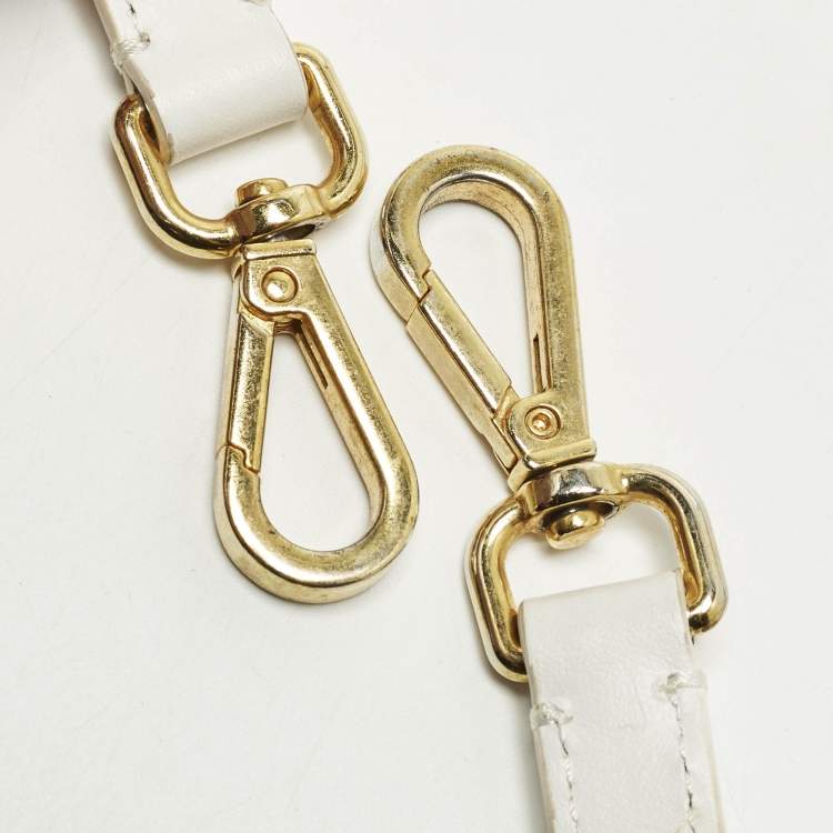 Pre Owned Jacquemus Le Chiquito Moyen White Leather Top Handle Bag