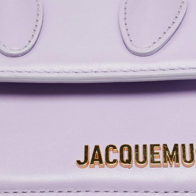 Pre Owned Jacquemus Le Chiquito Mini Lilac Leather Top Handle Bag