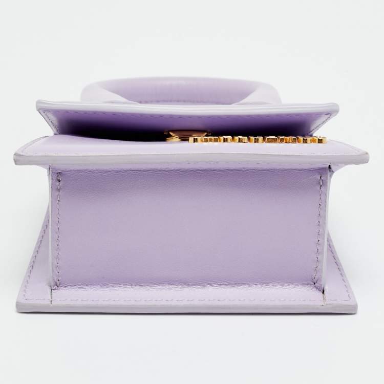 Pre Owned Jacquemus Le Chiquito Mini Lilac Leather Top Handle Bag