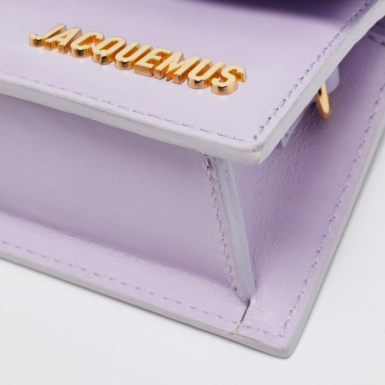 Pre Owned Jacquemus Le Chiquito Mini Lilac Leather Top Handle Bag