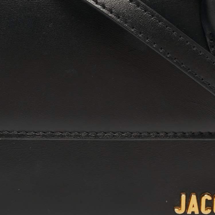 مملوكة مسبقًا Jacquemus Long Le Chiquito Black Leather Top Handle Bag