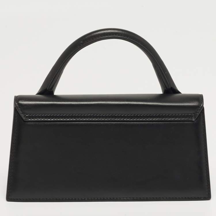 مملوكة مسبقًا Jacquemus Long Le Chiquito Black Leather Top Handle Bag