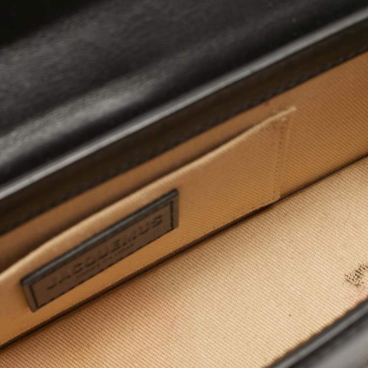 مملوكة مسبقًا Jacquemus Long Le Chiquito Black Leather Top Handle Bag