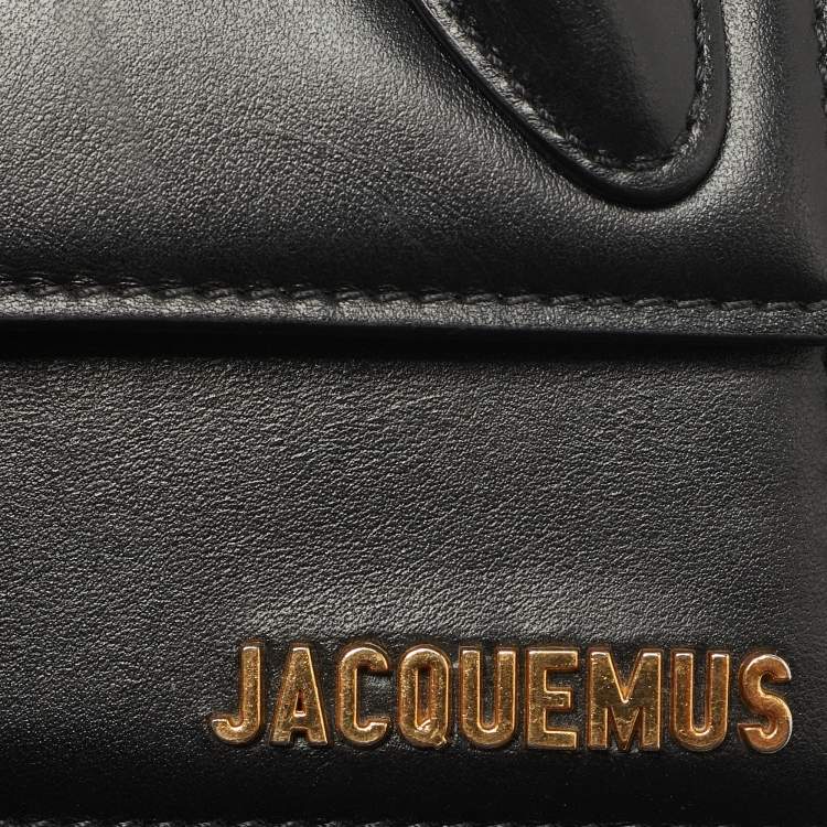 مملوكة مسبقًا Jacquemus Long Le Chiquito Black Leather Top Handle Bag