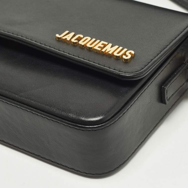 Pre Owned Jacquemus Le Carinu Black Leather Shoulder Bag