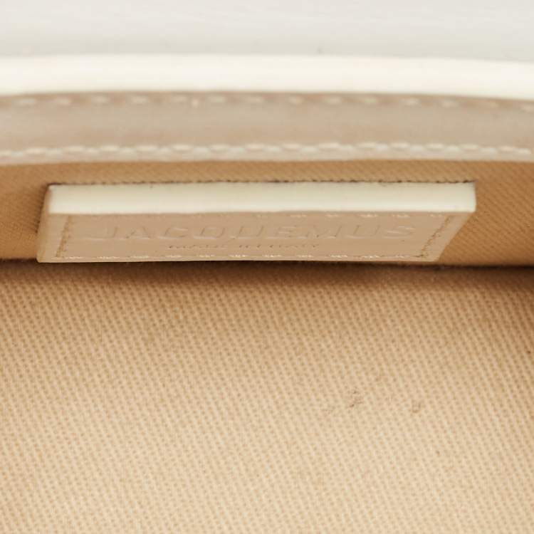 Pre Owned Jacquemus Le Chiquito Mini White Leather Top Handle Bag