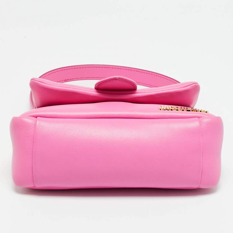 Pre Owned Jacquemus Le Petit Bambimou Pink Leather Shoulder Bag