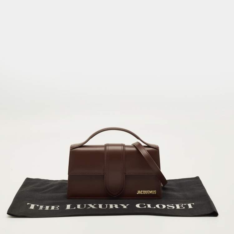 Pre Owned Jacquemus Le Grand Bambino Brown Leather Top Handle Bag