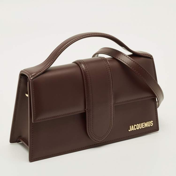 Pre Owned Jacquemus Le Grand Bambino Brown Leather Top Handle Bag