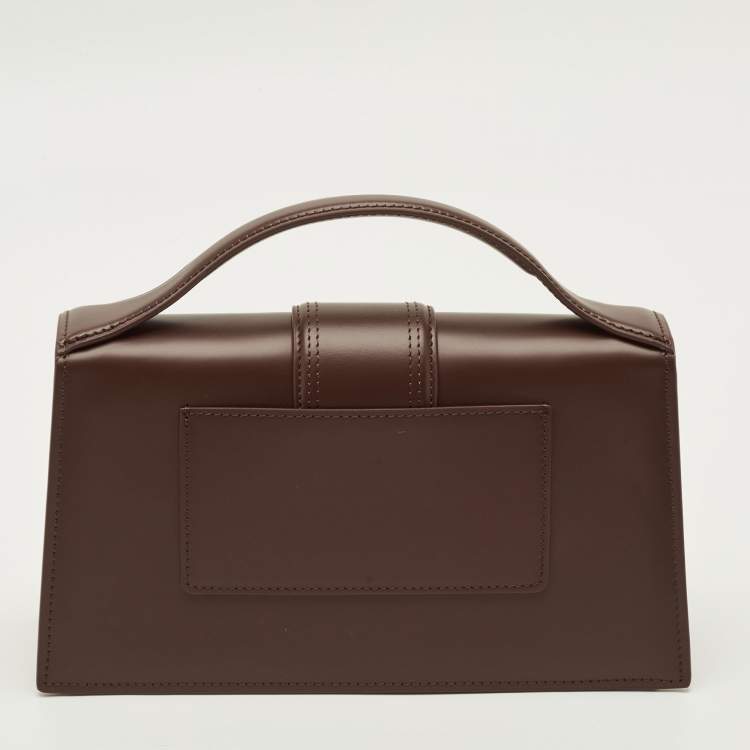 Pre Owned Jacquemus Le Grand Bambino Brown Leather Top Handle Bag