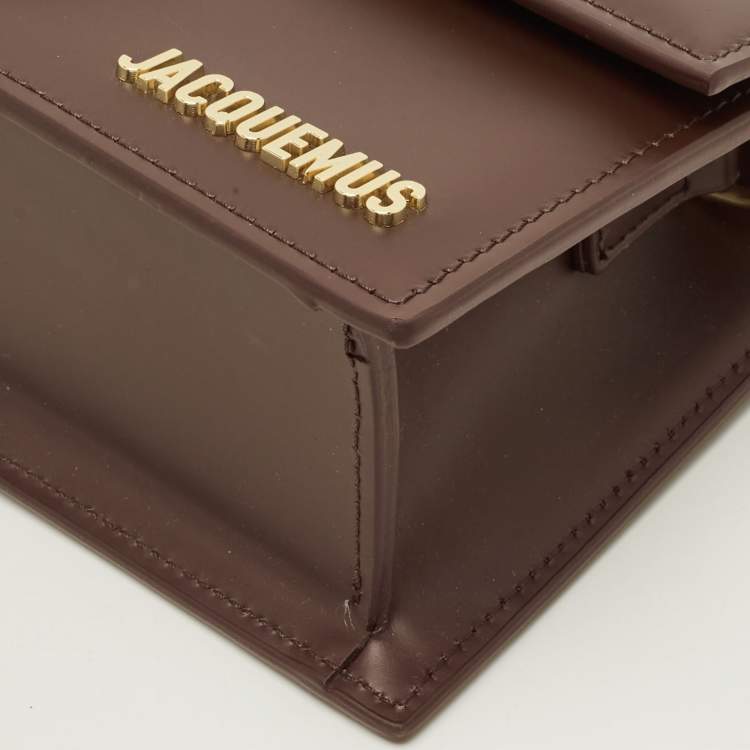 Pre Owned Jacquemus Le Grand Bambino Brown Leather Top Handle Bag