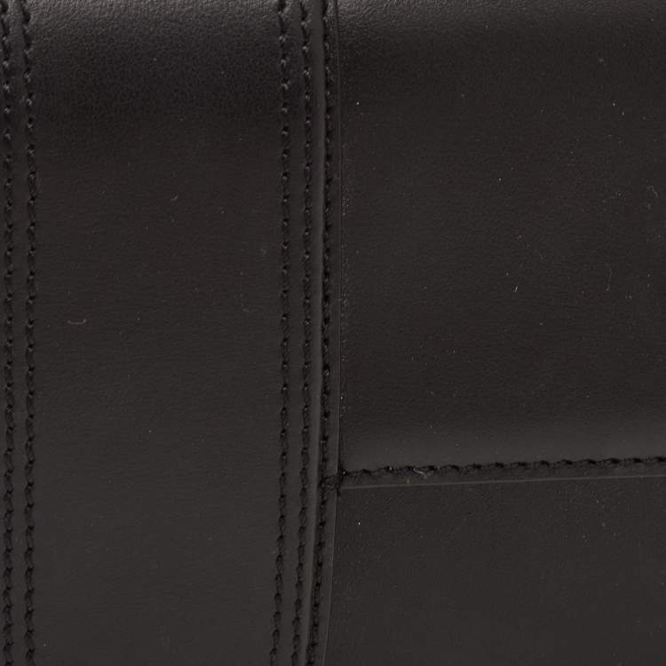 Pre Owned Jacquemus Le Bambino Long Black Leather Flap Shoulder Bag