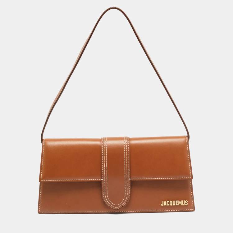 مملوكة مسبقًا Jacquemus Le Bambino Long Brown Leather Shoulder Bag