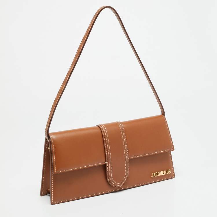 مملوكة مسبقًا Jacquemus Le Bambino Long Brown Leather Shoulder Bag