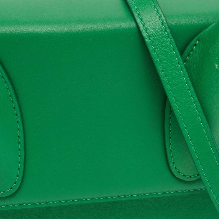 Pre Owned Jacquemus Grand Le Chiquito Green Leather Top Handle Bag