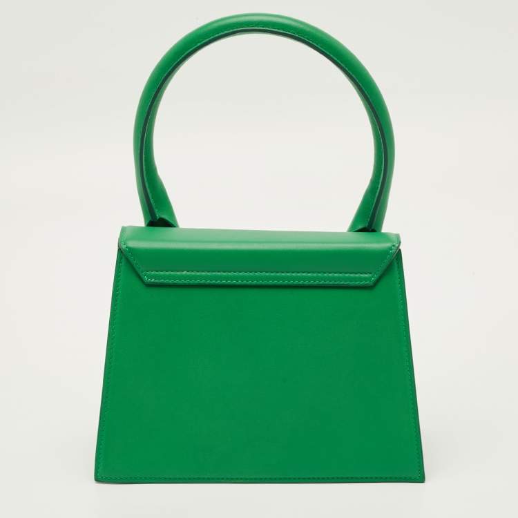Pre Owned Jacquemus Grand Le Chiquito Green Leather Top Handle Bag