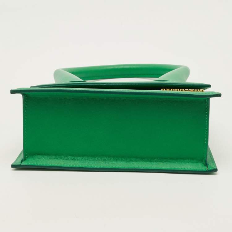 Pre Owned Jacquemus Grand Le Chiquito Green Leather Top Handle Bag